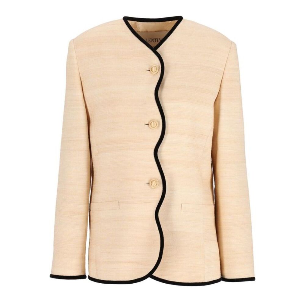 Valentino Garavani Women Silk And Linen Blazer